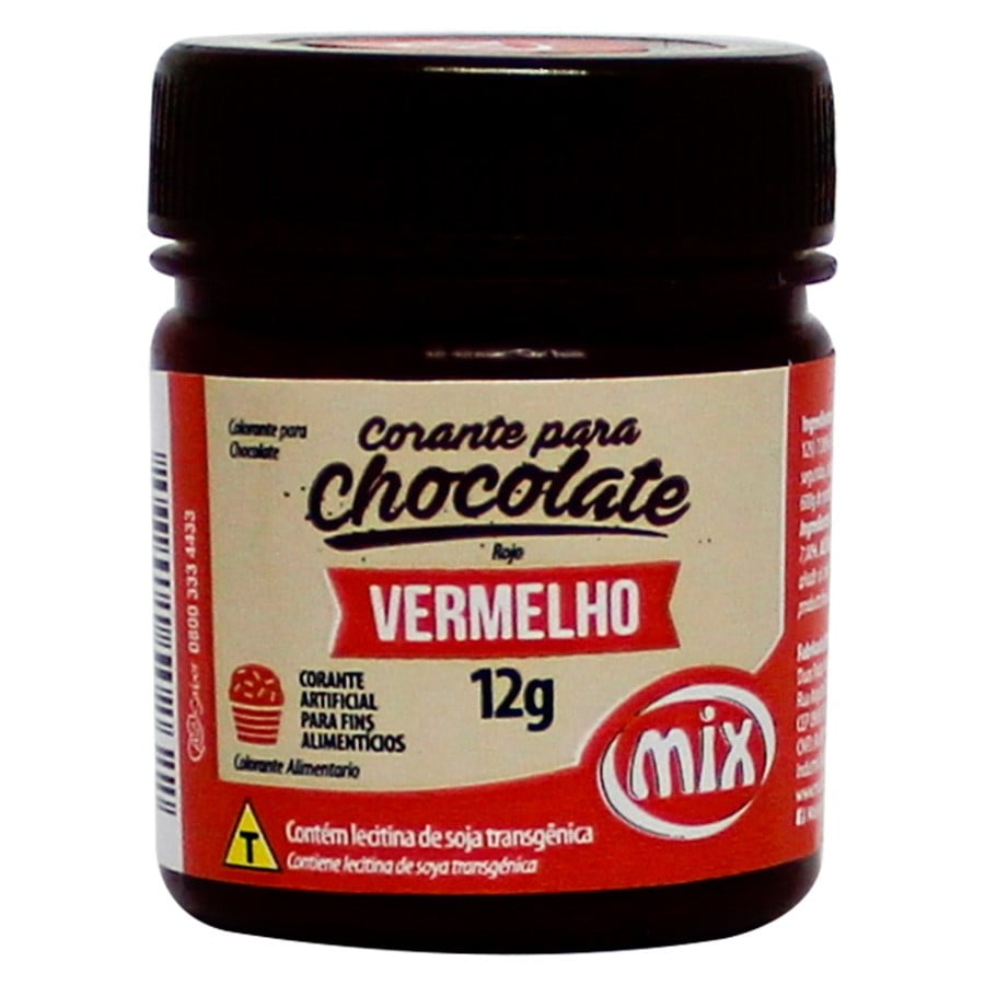 Corante para Chocolate em pasta VERMELHO - MIX