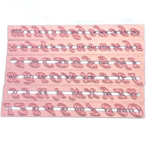 Conjunto de Réguas cortadoras de Letras Alfabeto Maiuscula, Minúscula e Números