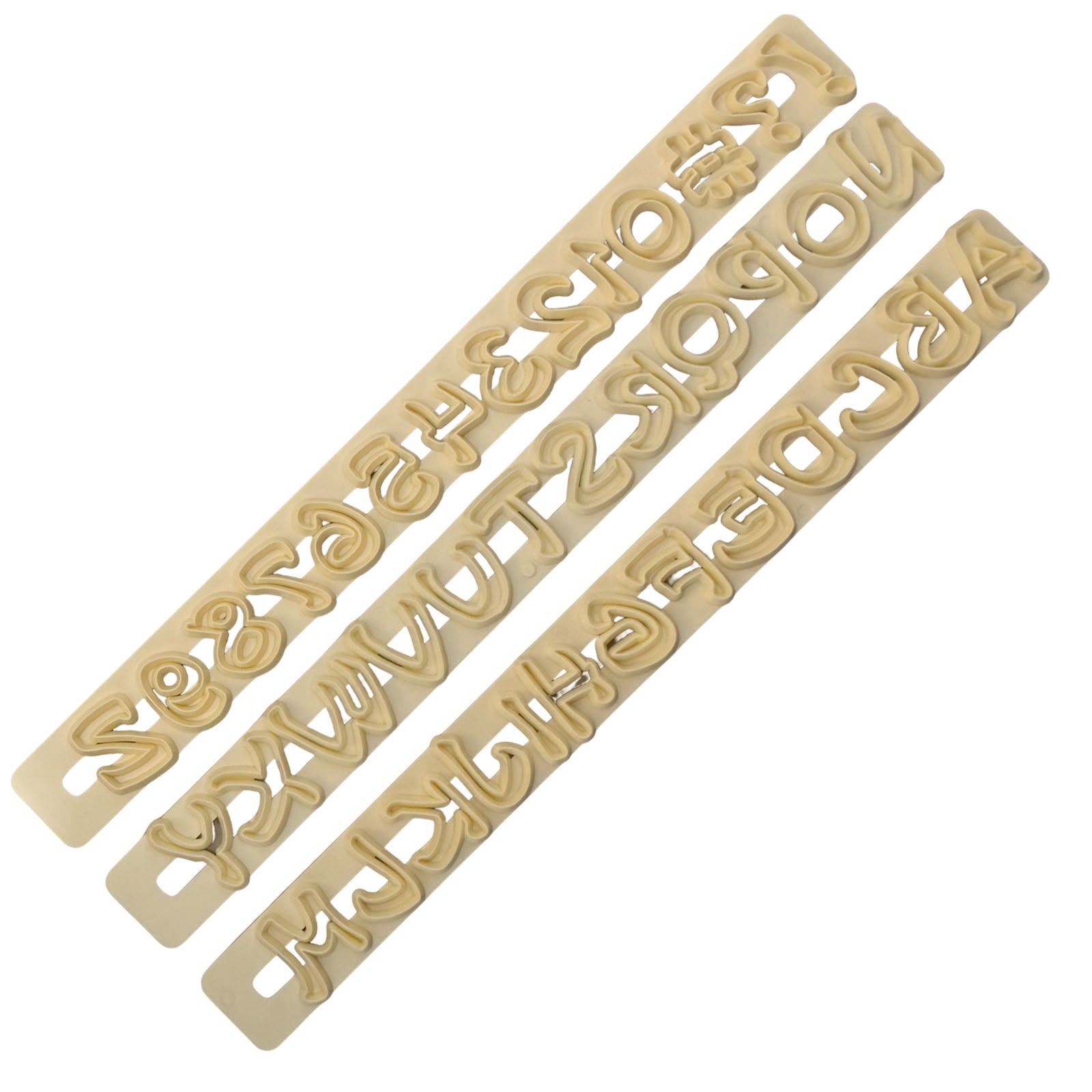 Conjunto de Réguas cortadoras do Alfabeto, Letras Maiúsculas Redonda