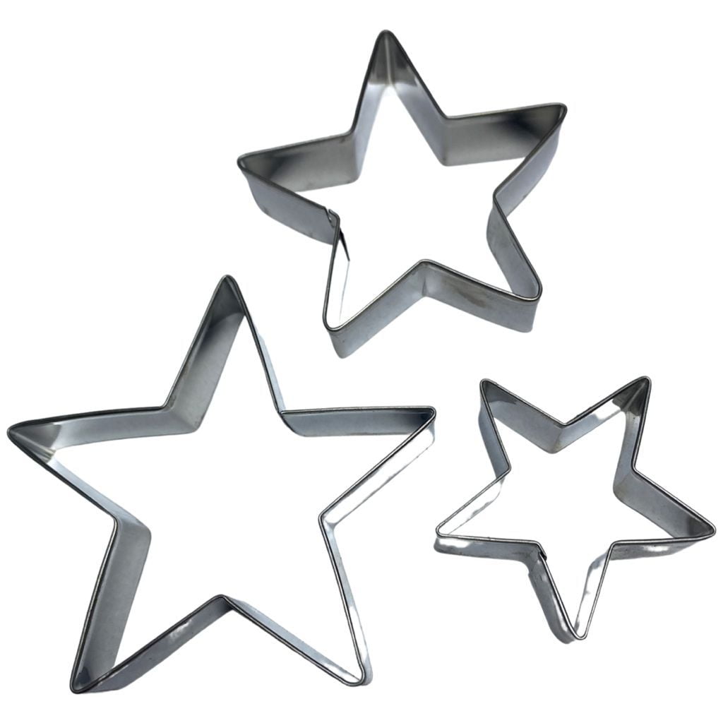 Conjunto de cortadores Estrela/Estrelas com 3 peças