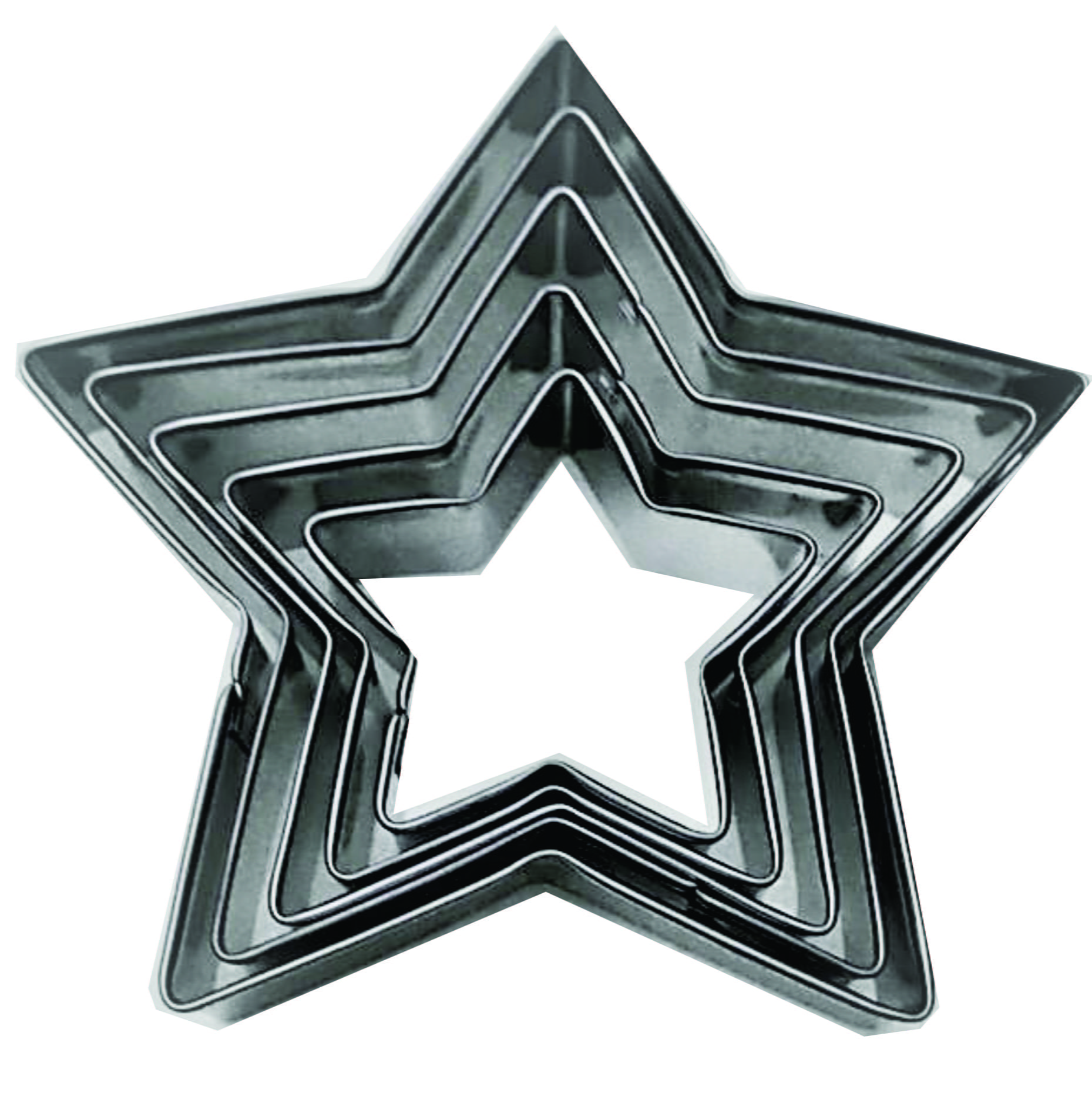 Conjunto de cortadores Estrela/Estrelas com 5 peças
