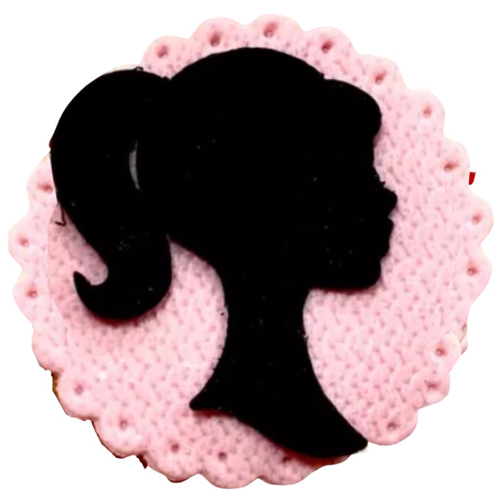 Cortador em Formato de Silhueta do rosto da Barbie - Loja Adalgisa Almeida, image size:1024x1024