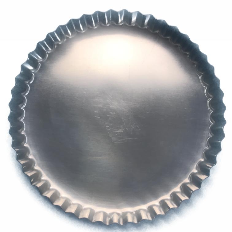 Forma Assadeira Torta Maçã Crespa de fundo fixo de alumínio 17cmx2cm