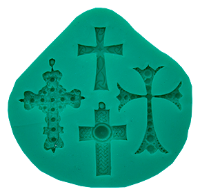 Molde de Silicone com Forma de 4 cruzes diferentes