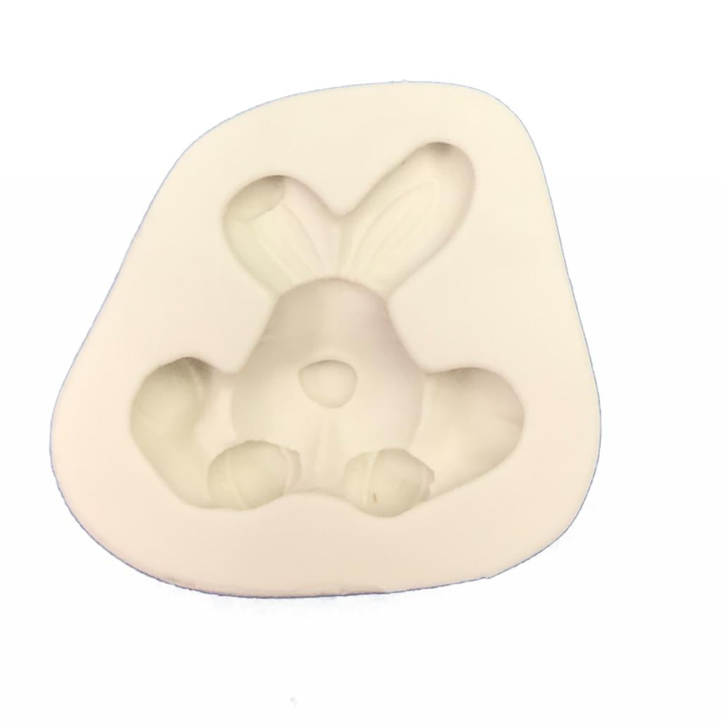 Molde de silicone em formato de Coelho Sentado Pequeno - Páscoa