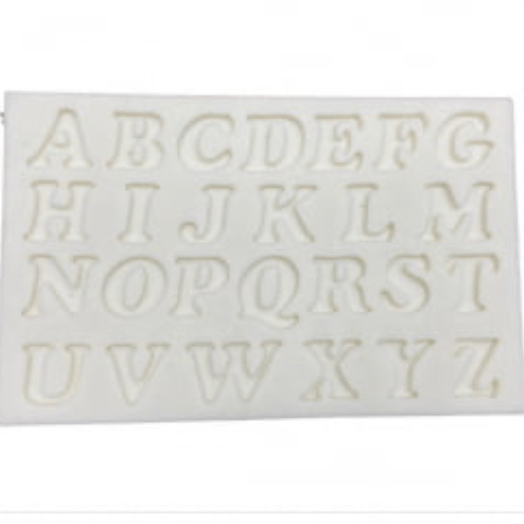 Molde de Silicone em formato de Letras do Alfabeto Maiúsculas