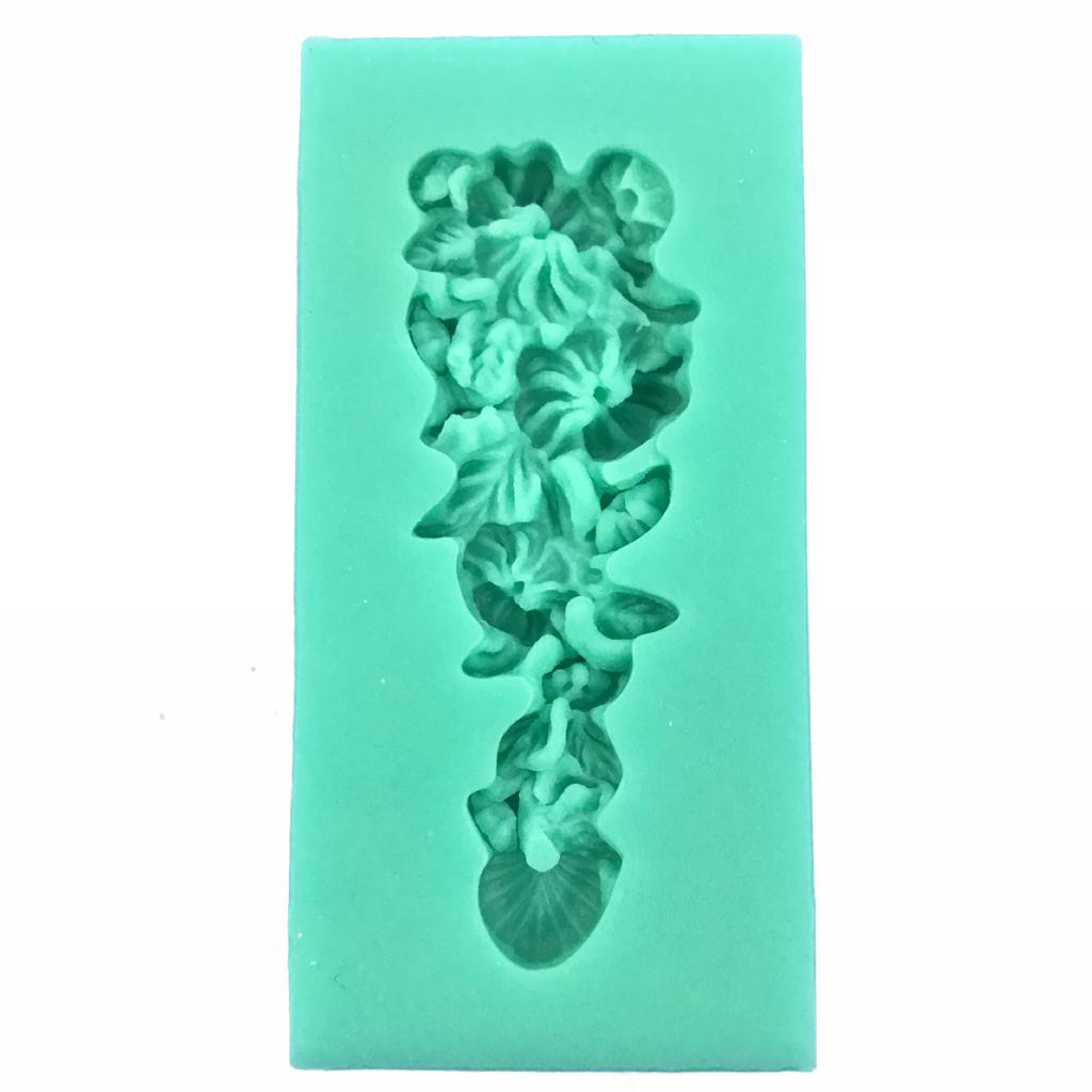 Molde de Silicone em formato de Pingente de Flor.