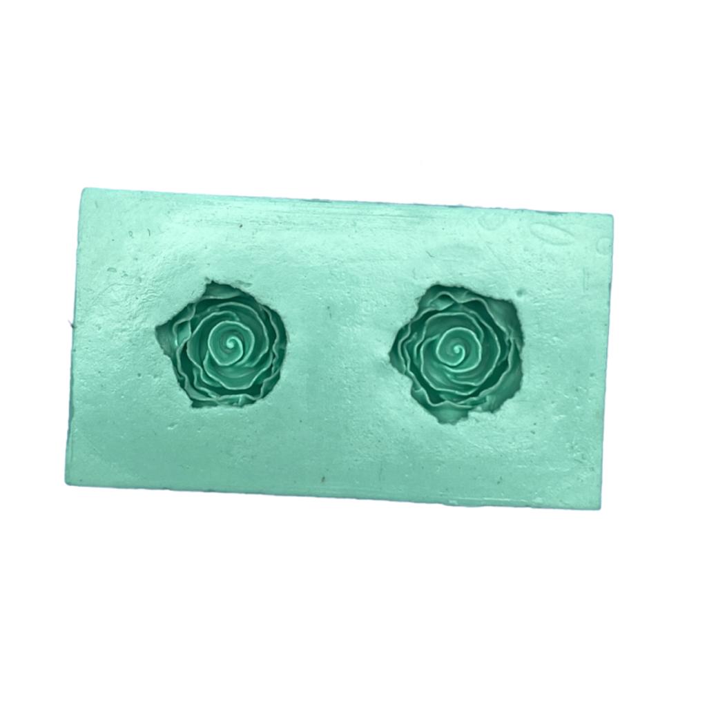 Molde de silicone em formato de Rosa com 2 cavidades