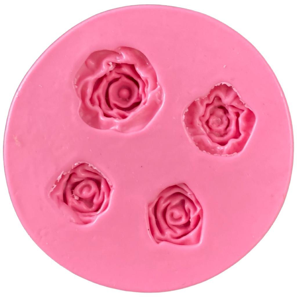 Molde de silicone em Formato de  4 Rosas