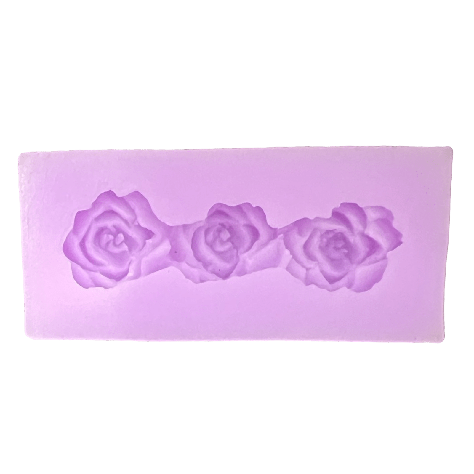 Molde de Silicone em formato de cordão de três rosas