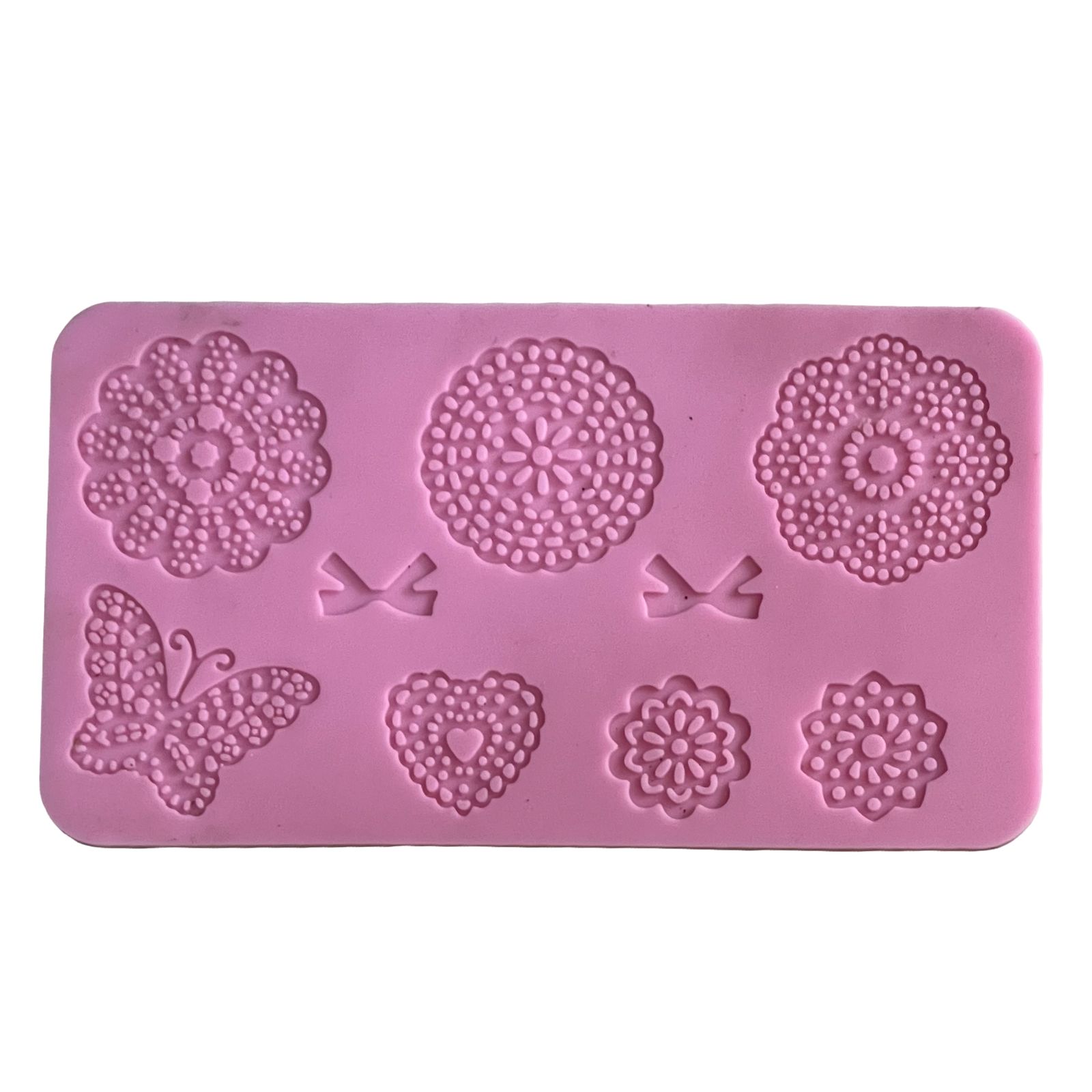 Tapete de silicone de Renda Flexível para doces com borboleta