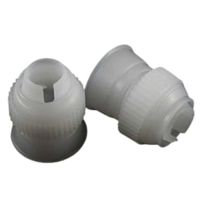 Conjunto de 2 Adaptadores para Saco de Confeitar Matriz e Rosca para Bicos Pequenos