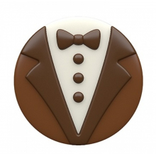 Forma de Polietileno tereftaLaço para chocolate em formato de Noivo e Noiva 6 cavidades (3 noivos e 3 noivas)