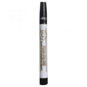 Caneta com Tinta 100 % Comestível - Ponta Cônica PRETA