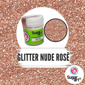 Glitter Gliter NUDE ROSE Sugar Art - 5 gramas