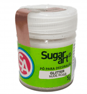 Glitter Gliter NUDE ROSE Sugar Art - 5 gramas