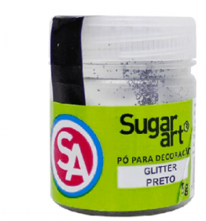 Glitter Gliter PRETO Sugar Art - 5 gramas