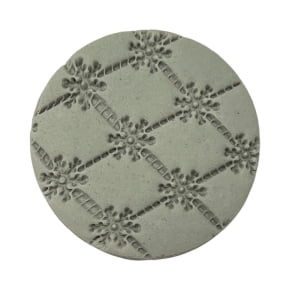 Placa de Textura Marcador em formato Almofadado Matelassê com flocos de neve no centro