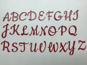 Placa Marcadora de letras do alfabeto grandes - Maiúsculas