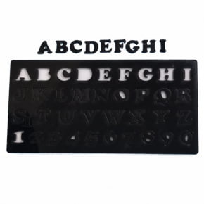 Placa Marcadora de letras do alfabeto pequenas - Maiúsculas e Números