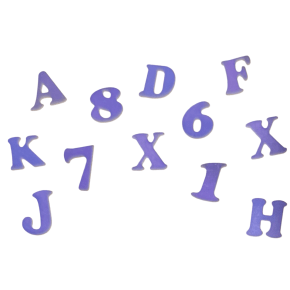 Conjunto de Réguas cortadoras do Alfabeto, Letras Maiúsculas e Números Linda