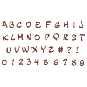 Conjunto de Réguas cortadoras do Alfabeto, Letras Maiúsculas Redonda