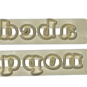 Conjunto de Réguas cortadoras do Alfabeto, Letras Minúsculas Redonda