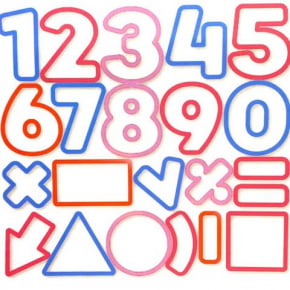 Conjunto de Cortadores de Números e figuras geométricas com 21 peças para BISCOITO