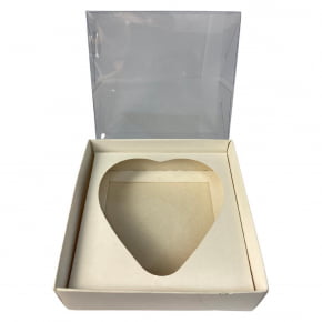 Conjunto de 3 caixas com berço coração 130-150 gramas - BRANCA - Dia Mães e Dia Namorados