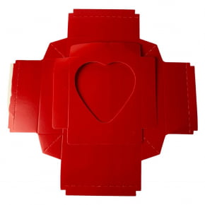 Conjunto de 3 caixas com berço coração 130-150 gramas - VERMELHA - Dia Mães e Dia Namorados