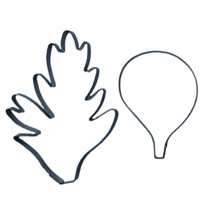 Cortador da Pétala e Folha da Flor Anêmona Conjunto com 2 peças