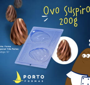 FORMA CHOCOLATE OVO SUSPIRO 200G ESPECIAL NRO. 97 COM 2 CAVIDADES- PÁSCOA