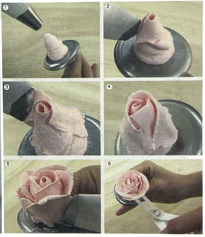 Kit de Tesoura Para Flor de Glacê e cremes, 2 bicos de confeitar e um pino/suporte