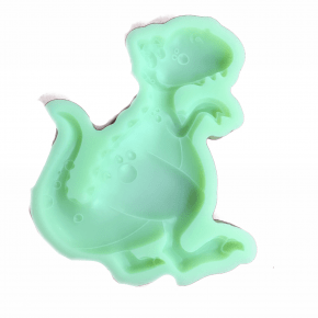 Molde de silicone em formato de dinossauro bebê.