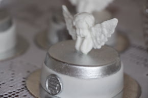 Molde de Silicone em formato de Dois Anjos - Batizado