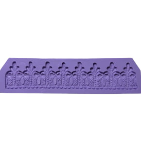 Molde de silicone Com Forma de renda com arabescos. Molde de silicone Com Forma de renda com arabescos.