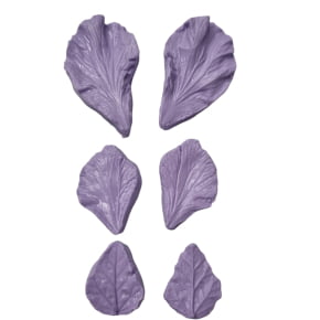 Molde de Silicone Frisador/Marcador de nervuras de Pétala e Folhas da Flor Hibiscos pequena.