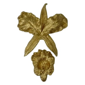 Molde de Silicone em Formato da Orquídea Catléia Pronta