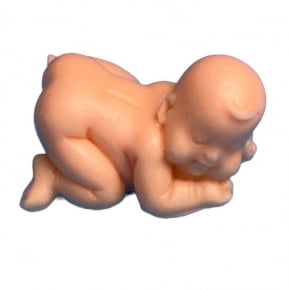 Molde de silicone com forma de corpo de bebê