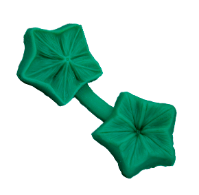 Molde de Silicone Frisador/Marcador de nervuras da flor Poinsétia de 2 partes
