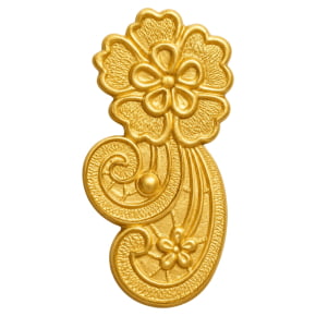 Molde de Silicone com forma de renda Guipir modelo floral em curva Molde de Silicone com forma de renda Guipir modelo floral em curva