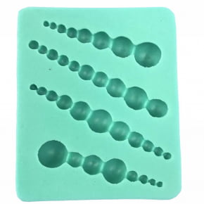 Molde de silicone com formas de pingentes com 4  cavidades.