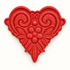 Molde de Silicone em forma de renda guipir modelo de Laço.