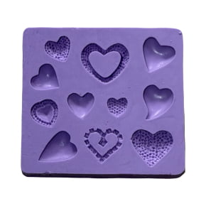 Molde de silicone em Formato de 11 tipos diferentes de Corações Coração