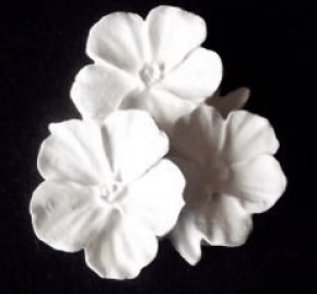 Molde de Silicone em formato de 3 Flores Violeta