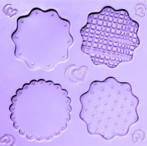 Molde de Silicone em Formato de 4 tipos de Bases para Doces