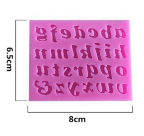 Molde de Silicone em formato de Alfabeto com Letras Minúsculas
