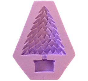 Molde de Silicone em formato de Árvore de Natal no vaso