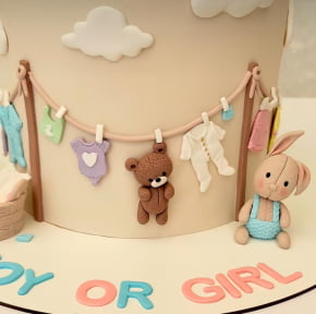 Molde de Silicone em Formato de Chá-de-bebê com 9 cavidades