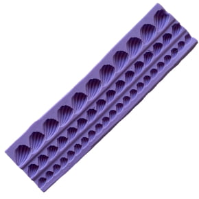 Molde de silicone em Formato de cordão de Concha Invertida.